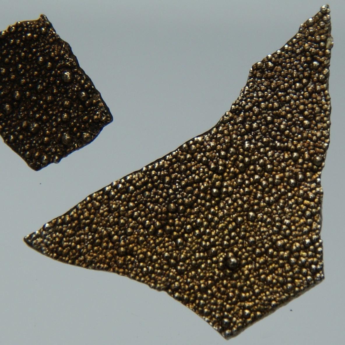 Pieces of manganese metal