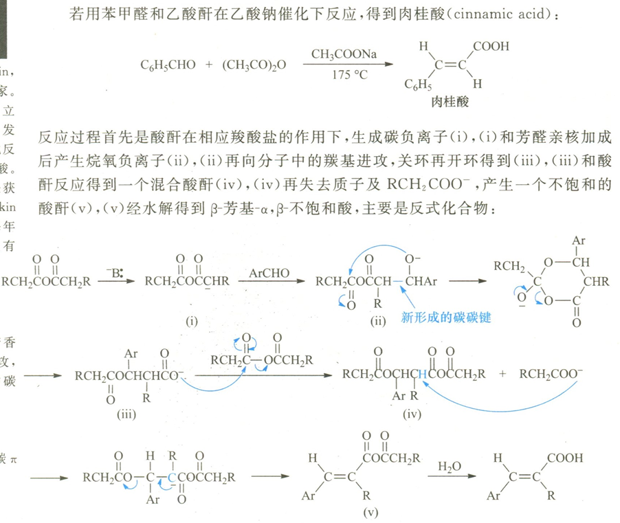 Perkin reaction general mechanism